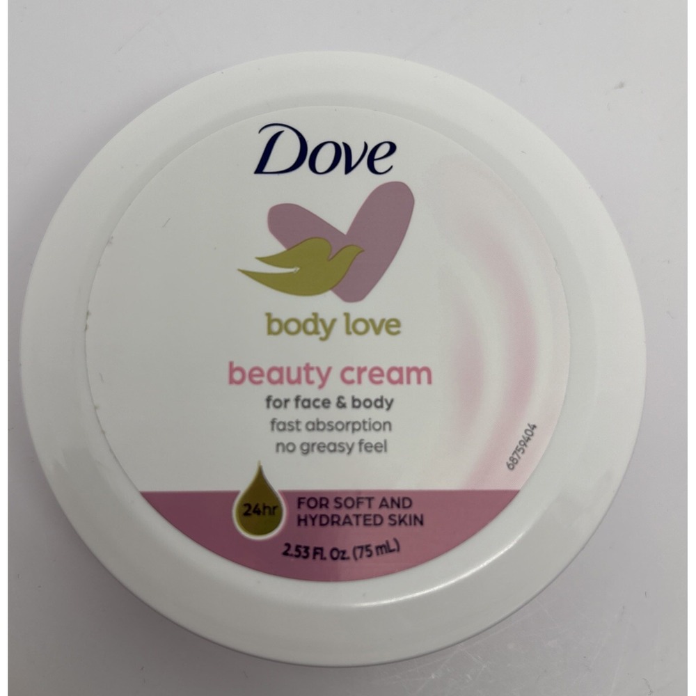 Dove Beauty Cream body love‎ 2.53 fl oz (75 mL) New Beauty Face And Body Cream